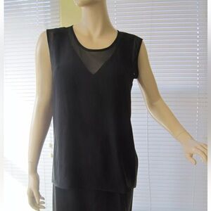 Helmut Lang Mesh Detail Black Tank Top Size S excellent condition